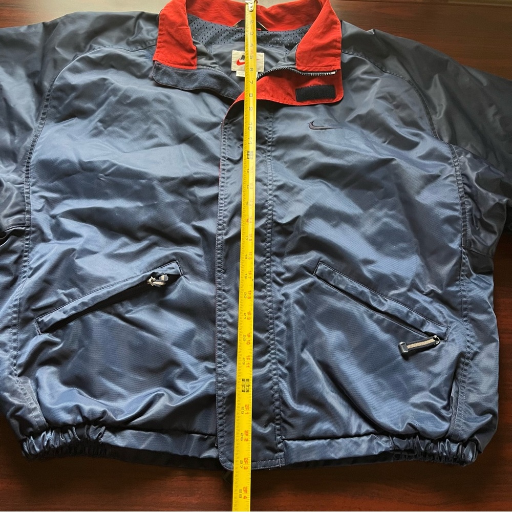 Vintage Nike Windbreaker Jacket White Tag Mesh Lined Full Zip Size Large Blue - Picture 3 of 4